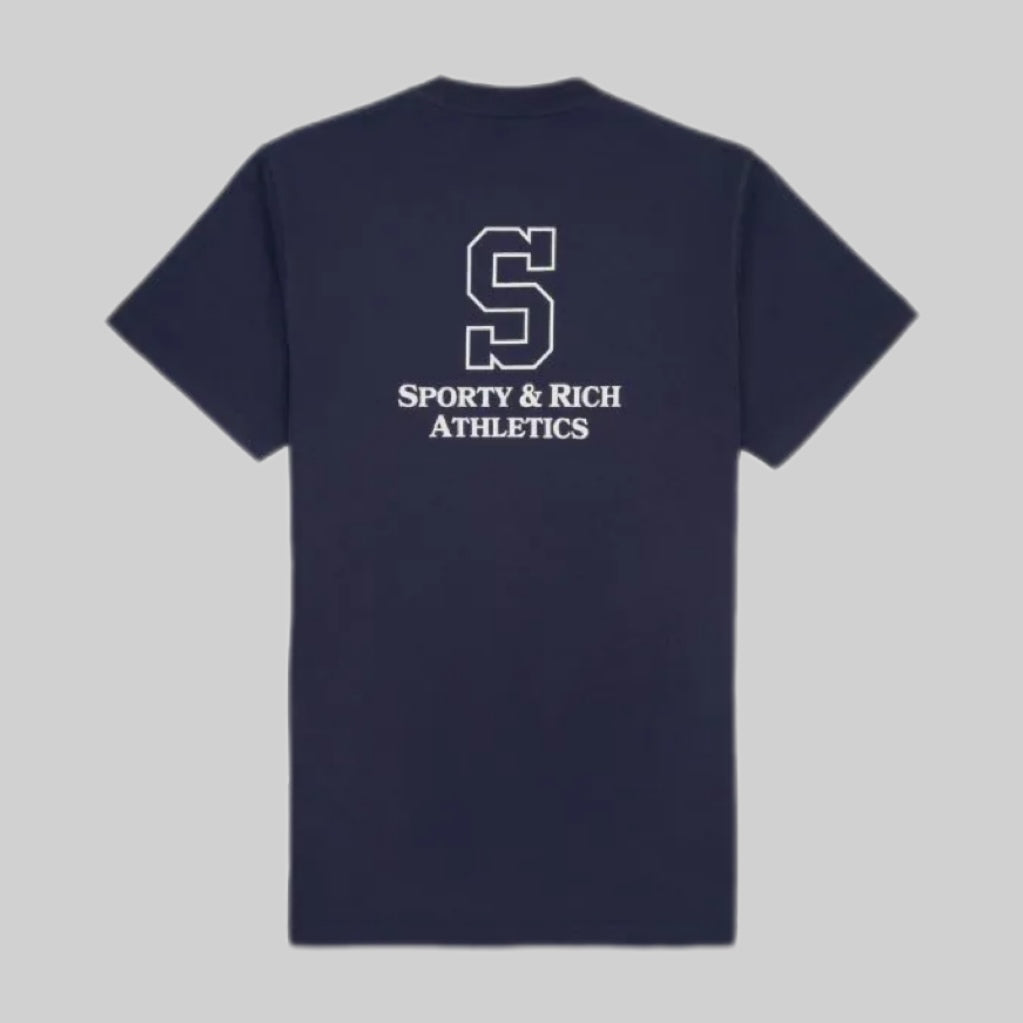 Sporty & Rich t-shirt, navy, men, backside