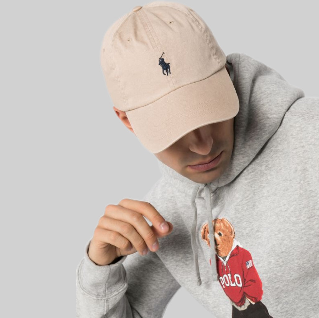 Polo Ralph Lauren cap, beige, men, frontside, model