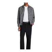 Checked cotton-poplin shirt