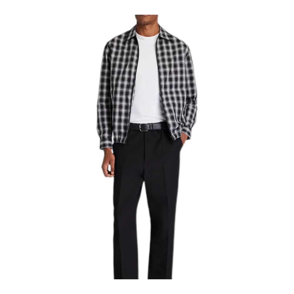 Checked cotton-poplin shirt