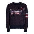 Jacquard-knit mohair-blend sweater