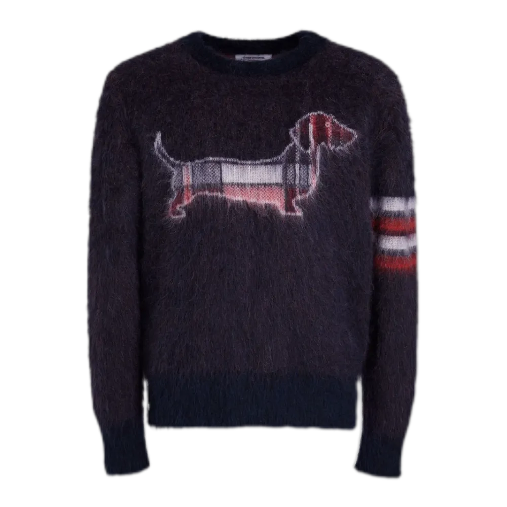 Jacquard-knit mohair-blend sweater