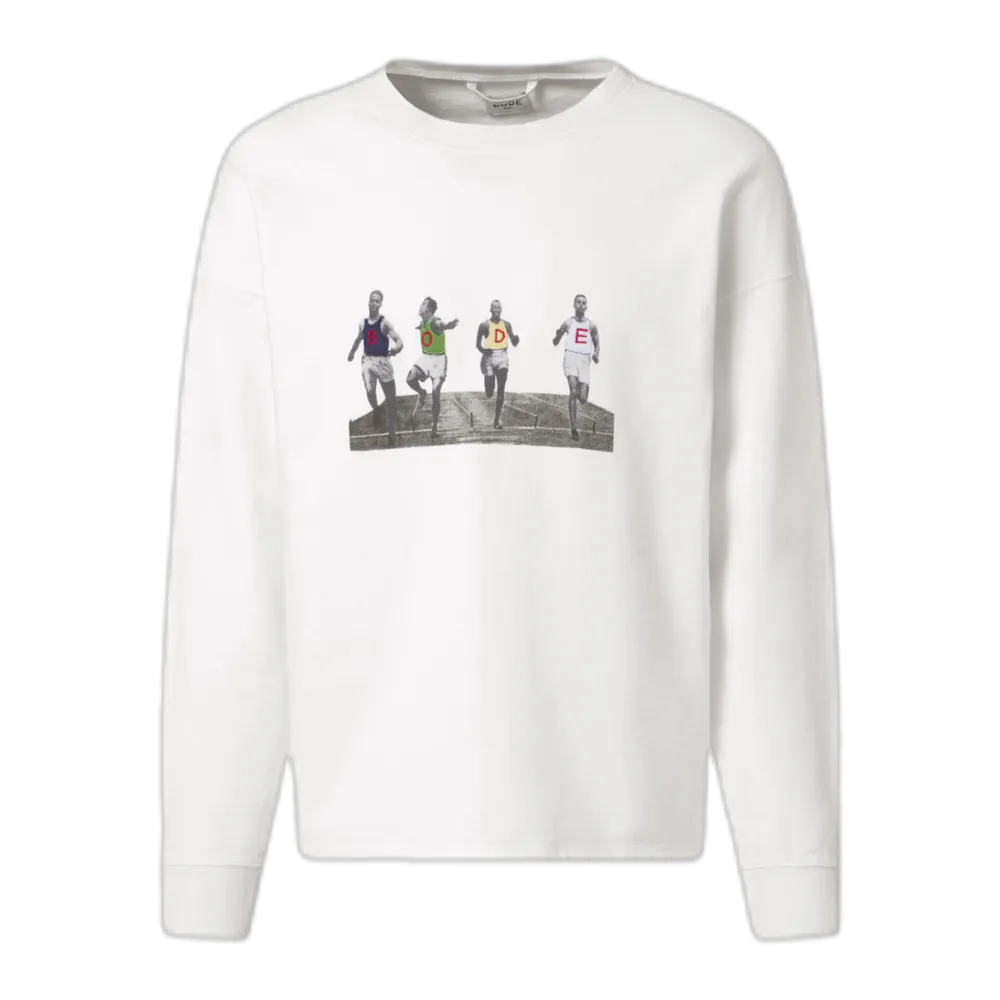 Finish Line patch-appliqué cotton sweatshirt