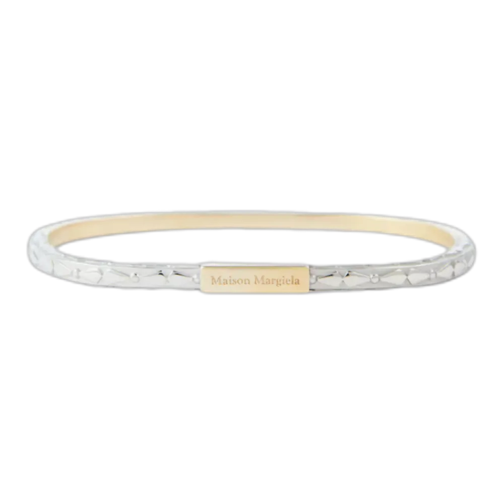 Embossed two-tone bracelet