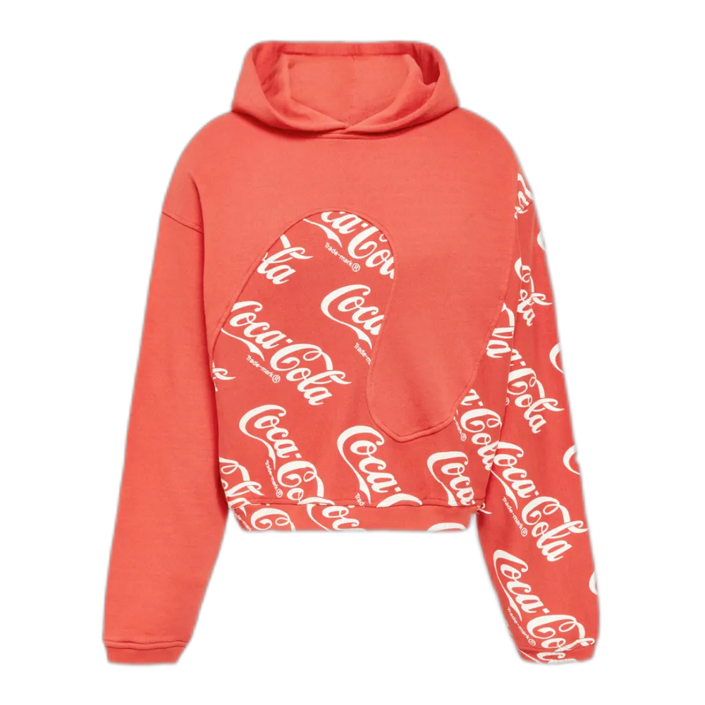 Printed cotton hoodie