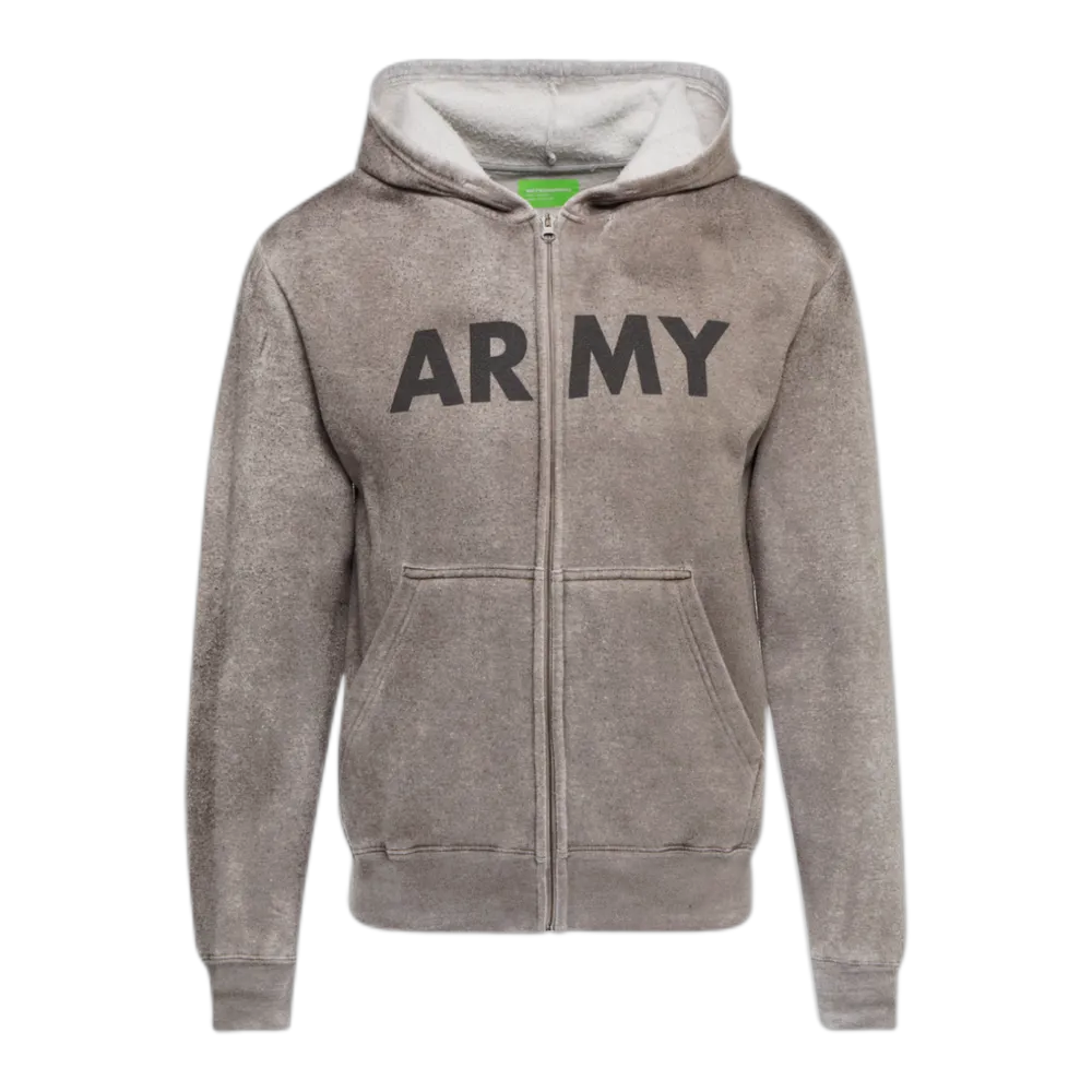 Army cotton jersey hoodie