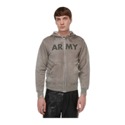 Army cotton jersey hoodie