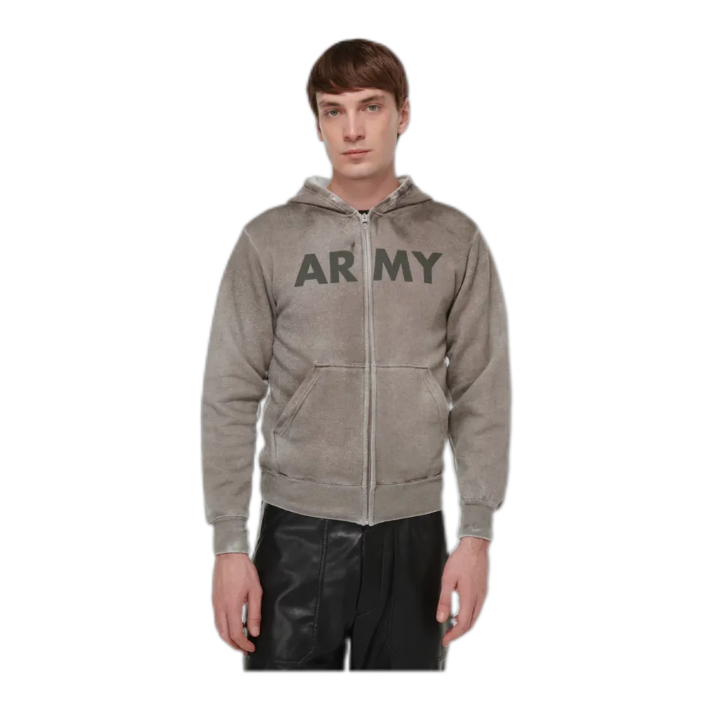 Army cotton jersey hoodie
