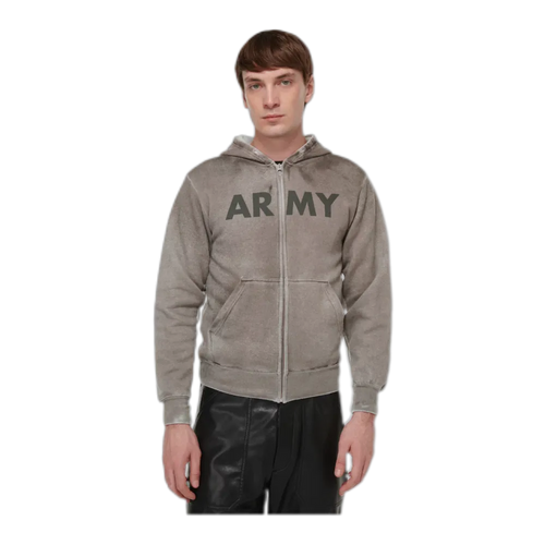 Army cotton jersey hoodie