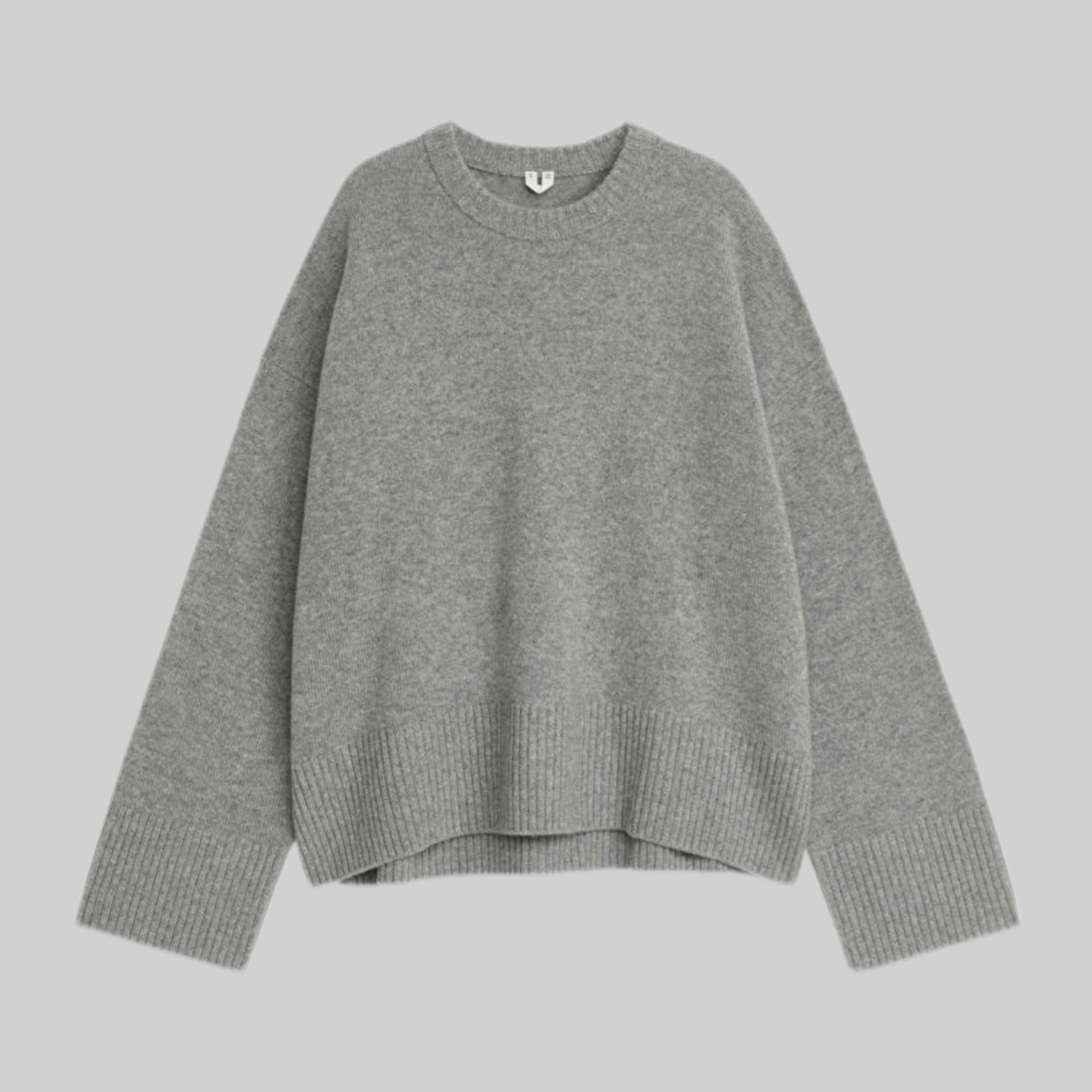 Arket knitwear, women, frontside, gray