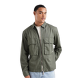 zip through jacket in green - LGREEN