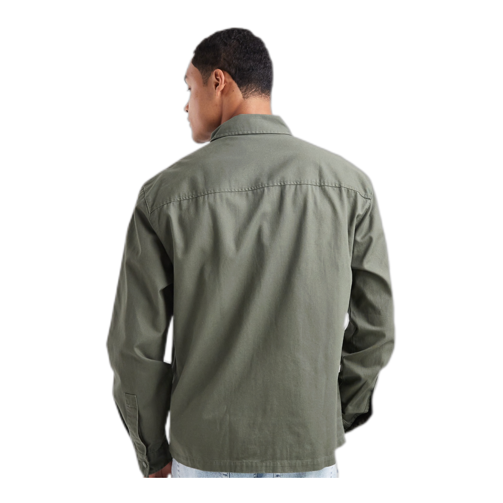 zip through jacket in green - LGREEN