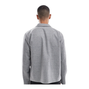 boxy wool blend jacket in grey