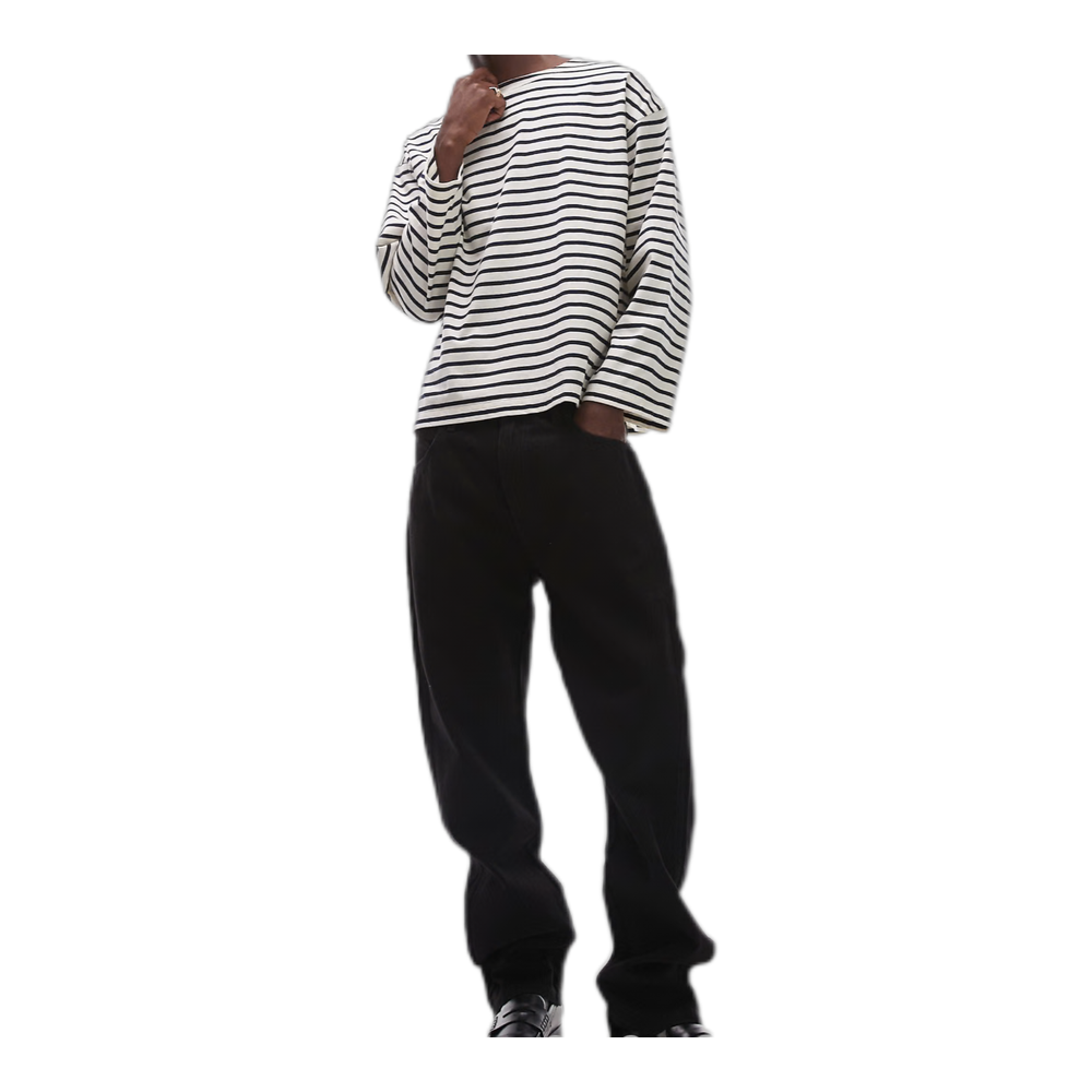 Frontier relaxed straight fit jeans in black