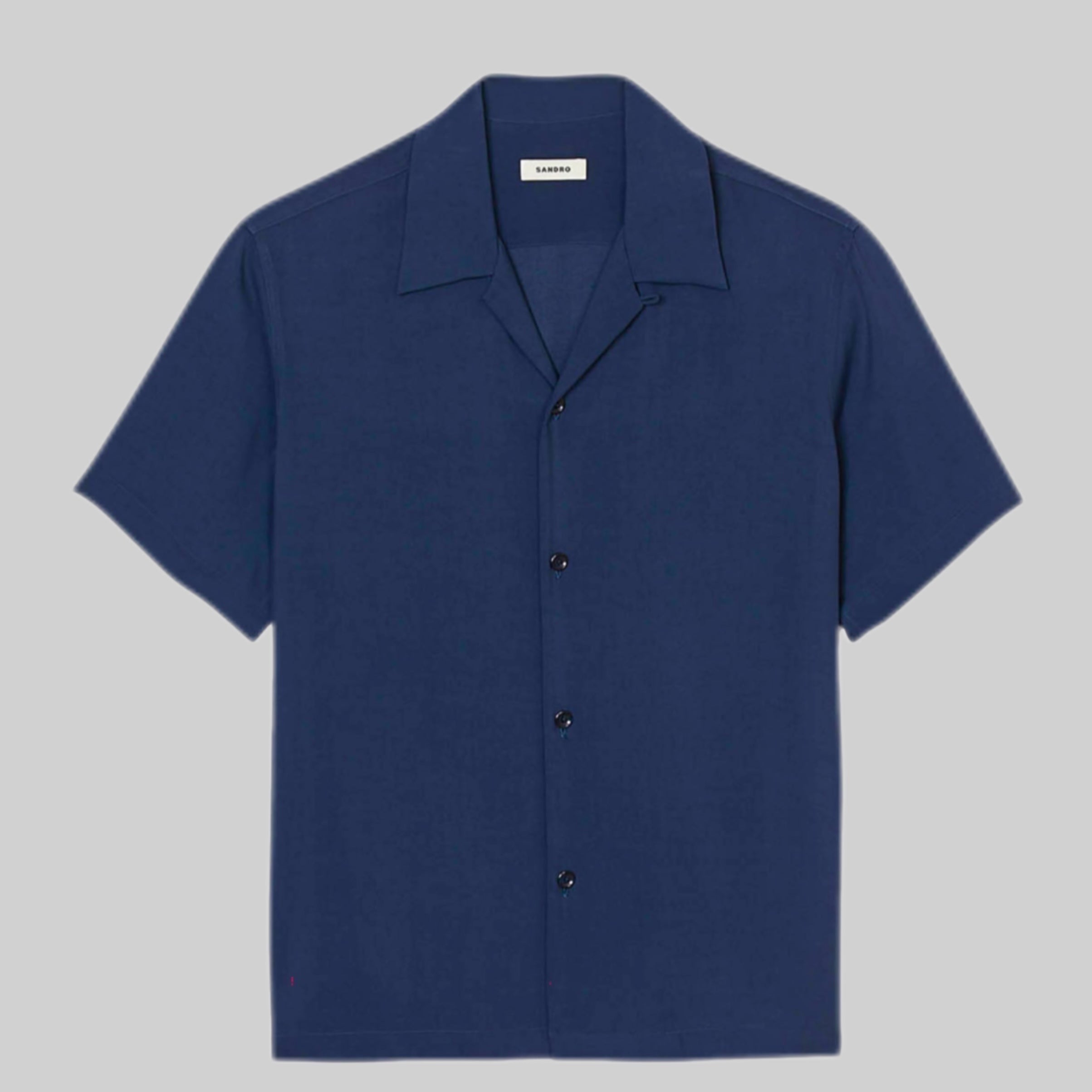 SANDRO polo shirt, men, frontside, blue