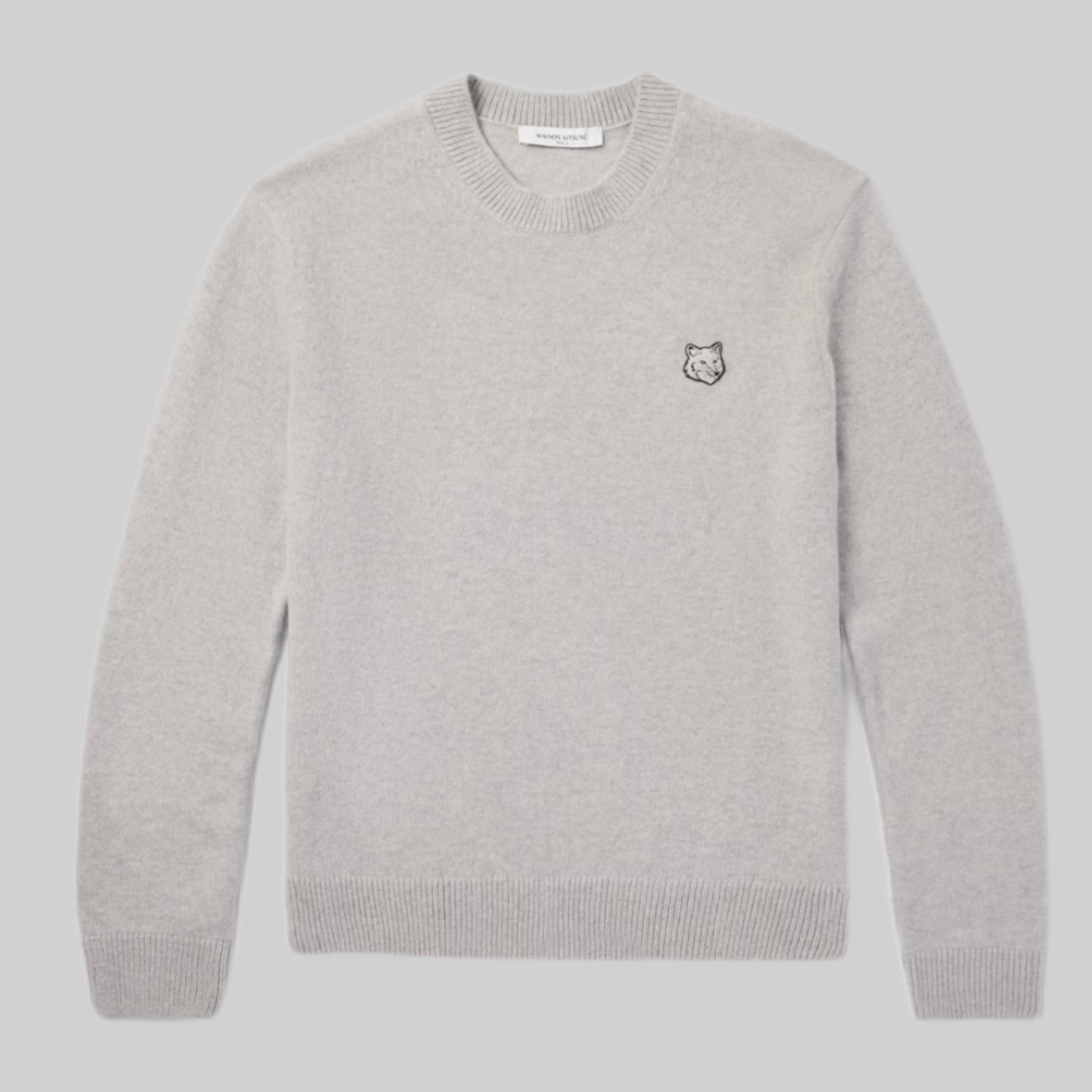 MAISON KITSUNÉ sweater, gray, frontside, men