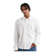 long sleeve linen shirt in white