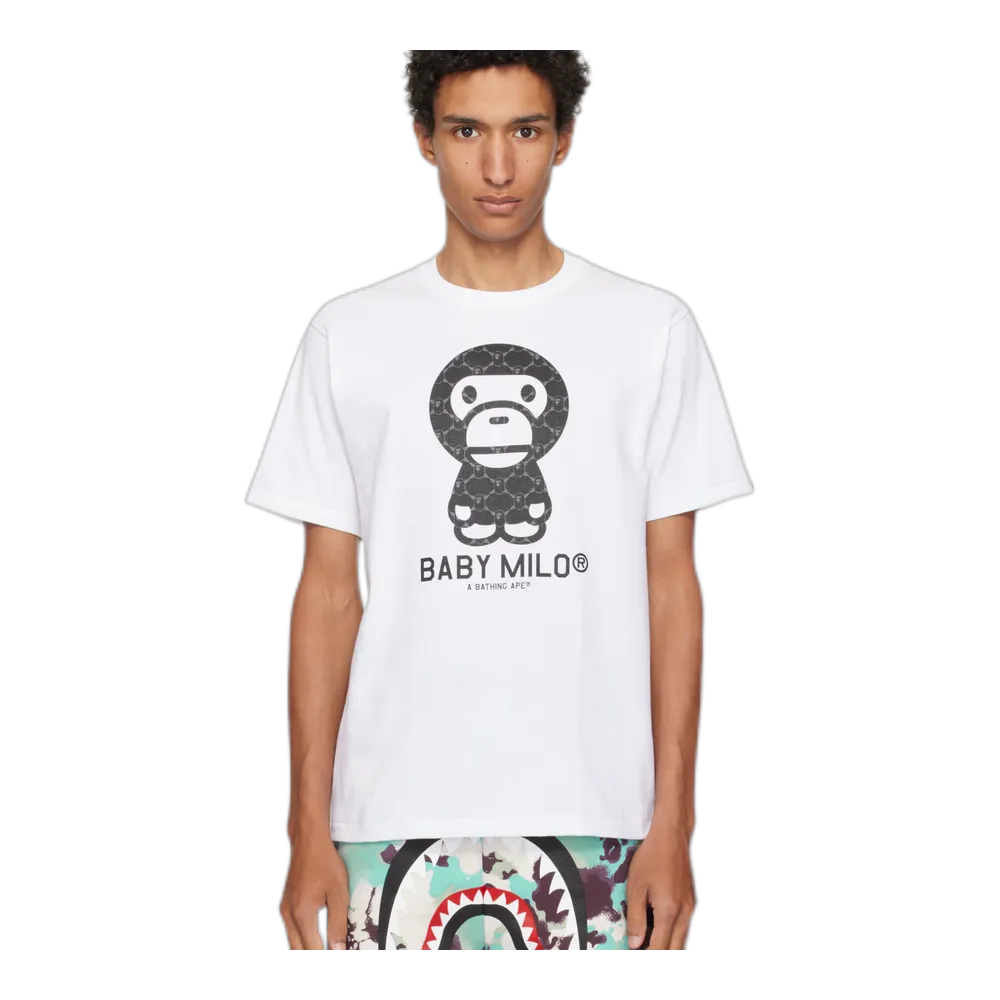 White College Monogram Baby Milo T-shirt