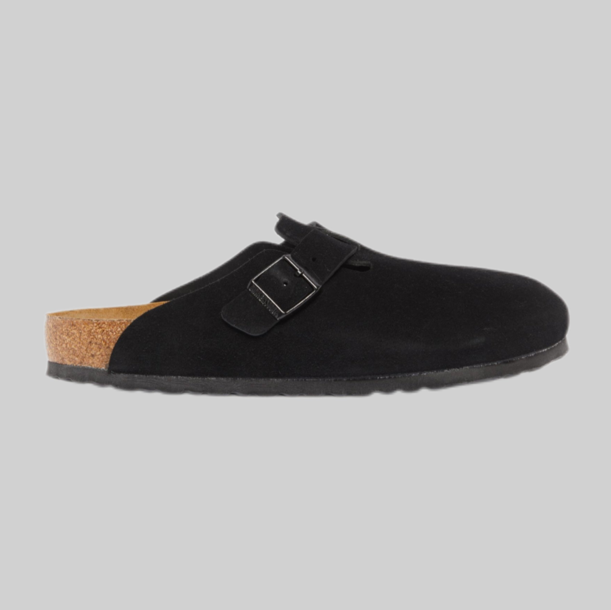 BIRKENSTOCK slippers, men, frontside, black