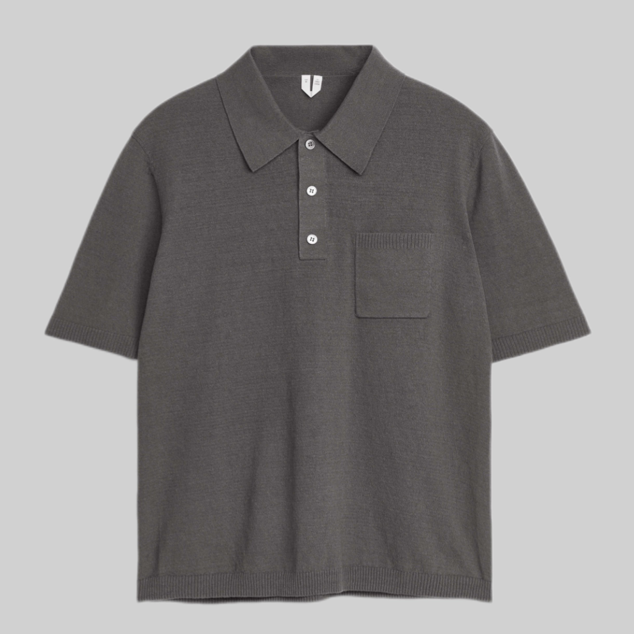 Arket polo shirt, men, frtonside, gray