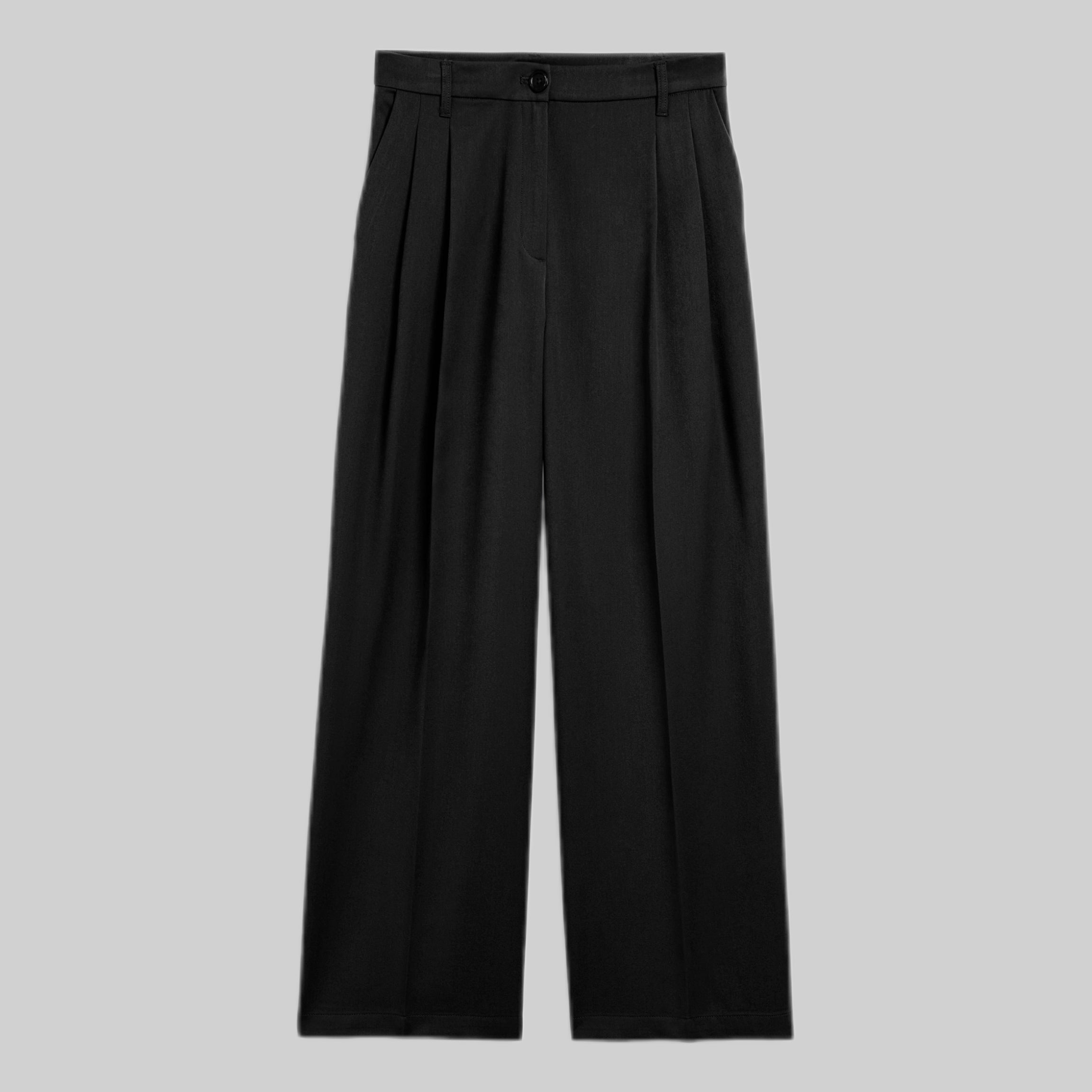 Monki pants, women, frontside, black