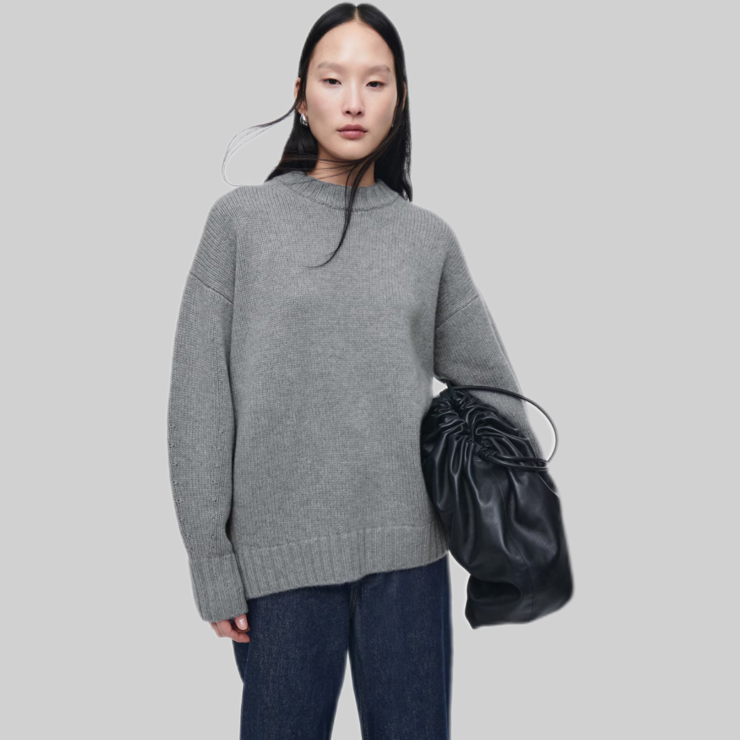 Cos knitwear, gray women, frontside, model