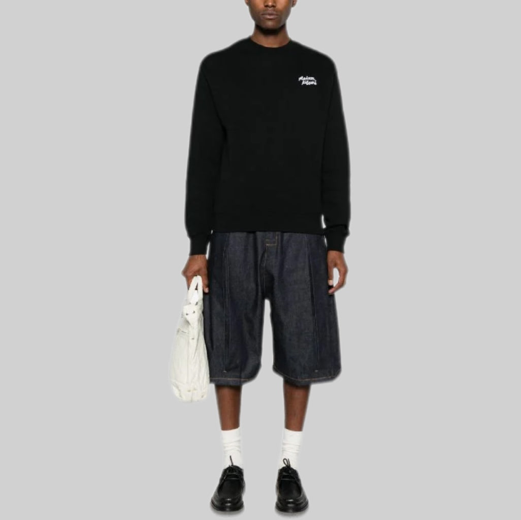 Maison Kitsuné sweater, men, frontside, black, frontside, model