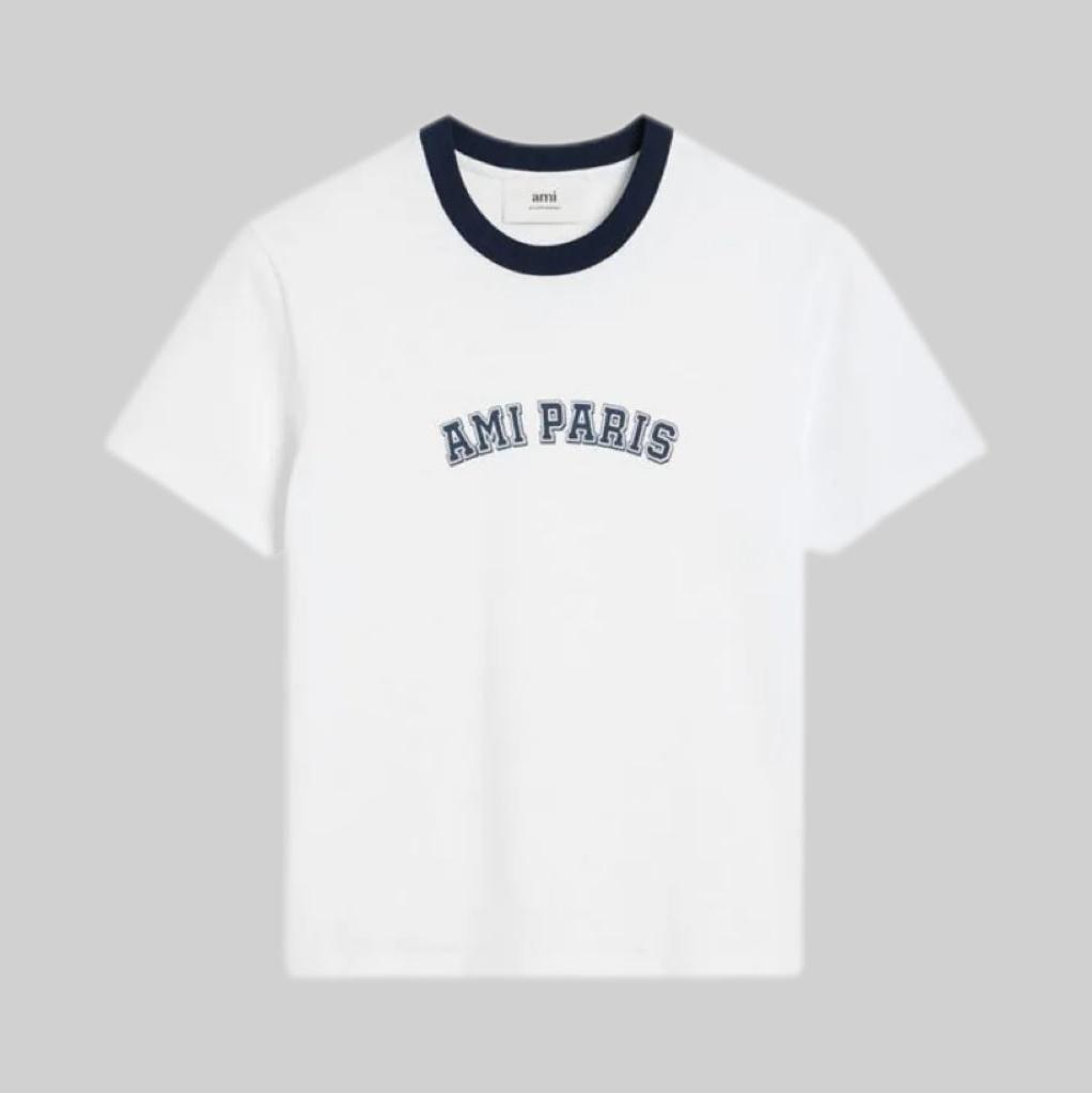 AMI Paris t-shirt, men, frontside, white