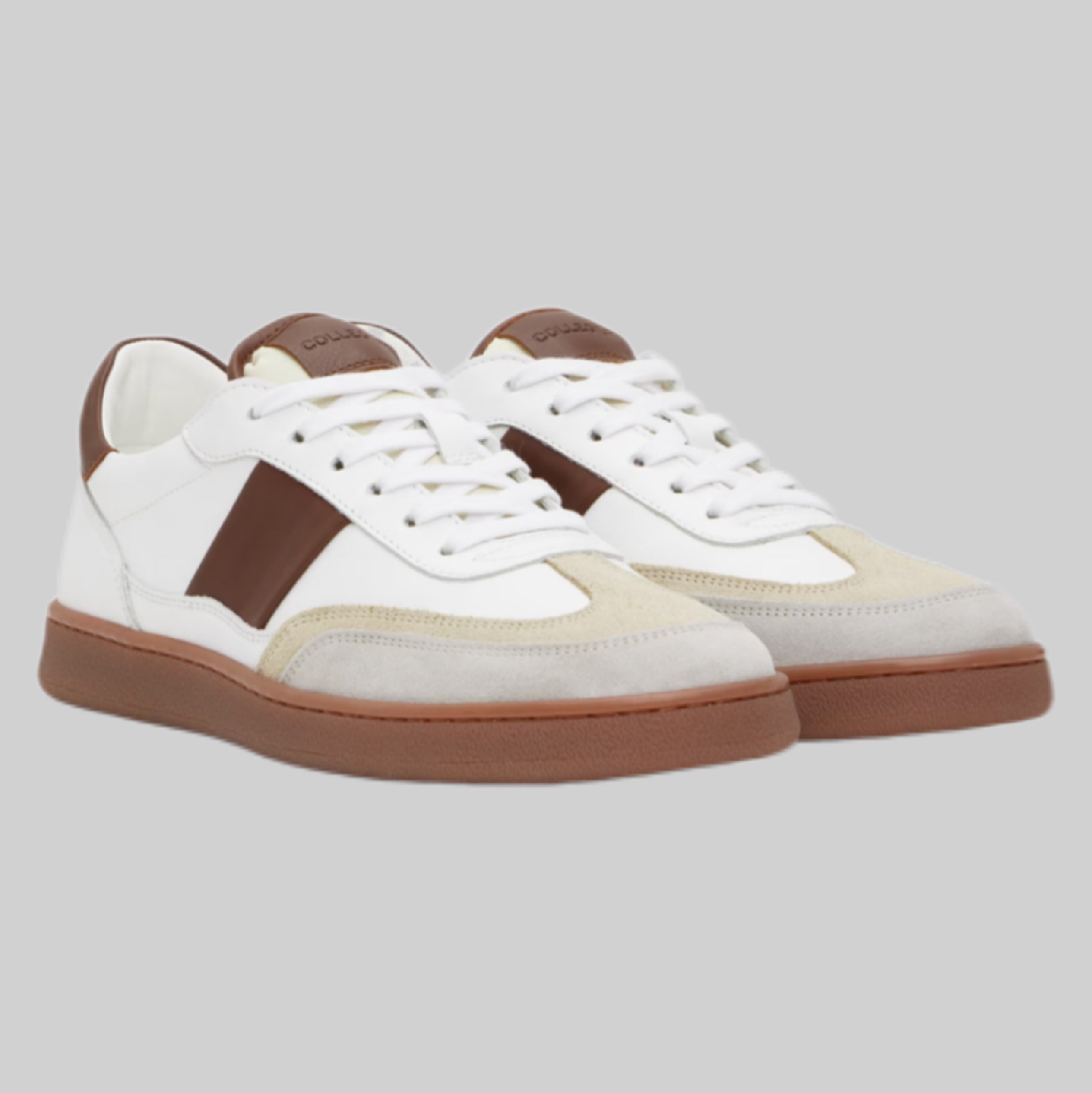 COLLEGIUM sneakers, men, frontside, white and brown