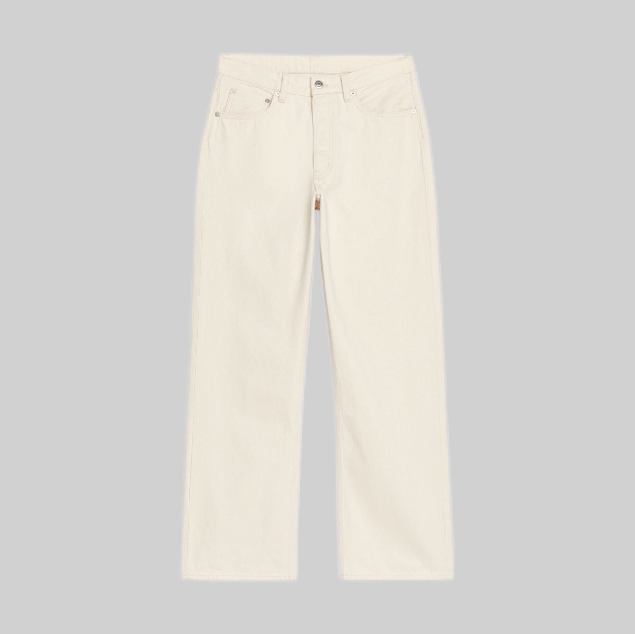 Arket jeans, men, beige, frontside