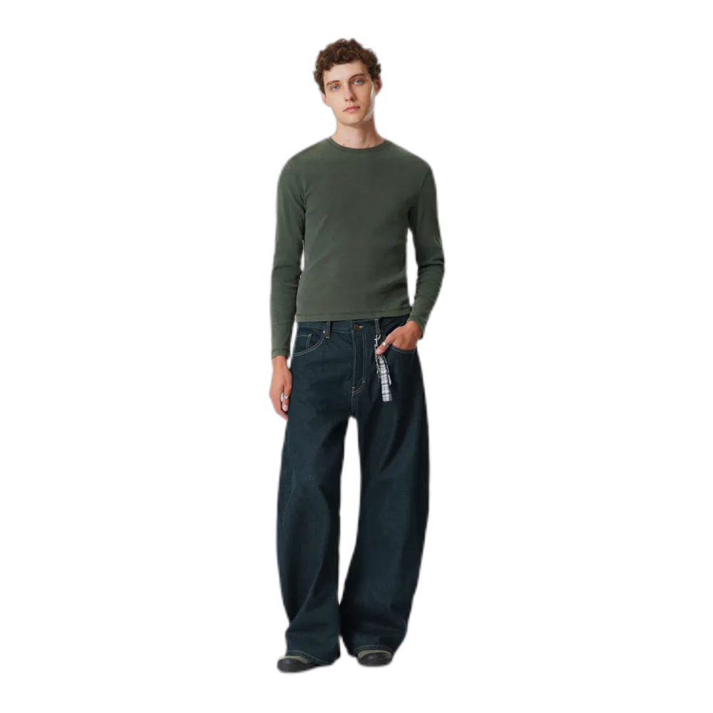 RIBBED LONG-SLEEVED T-SHIRT