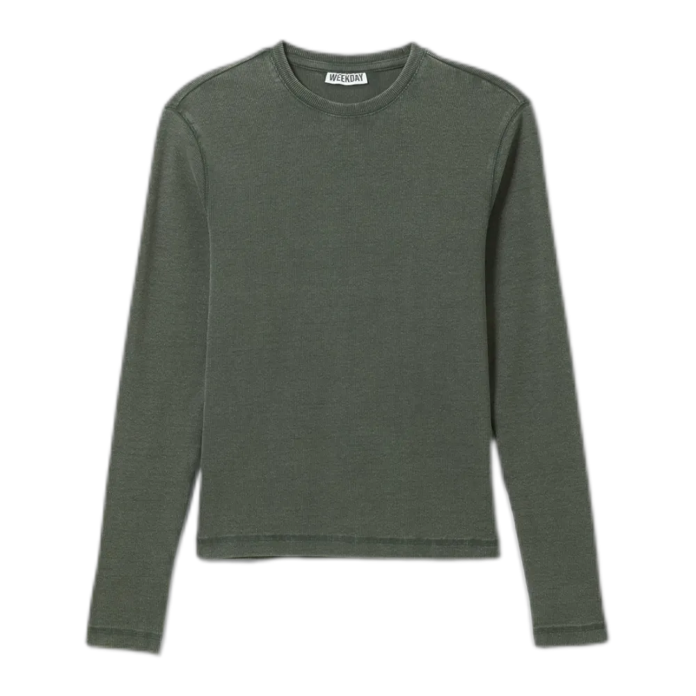 RIBBED LONG-SLEEVED T-SHIRT