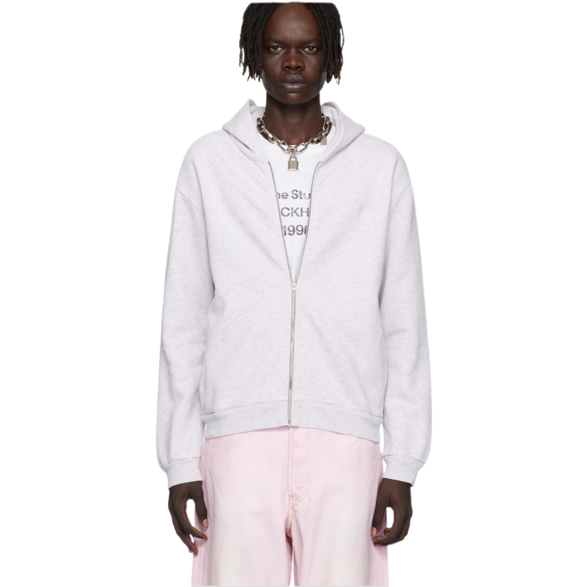 Gray Zipper Hoodie