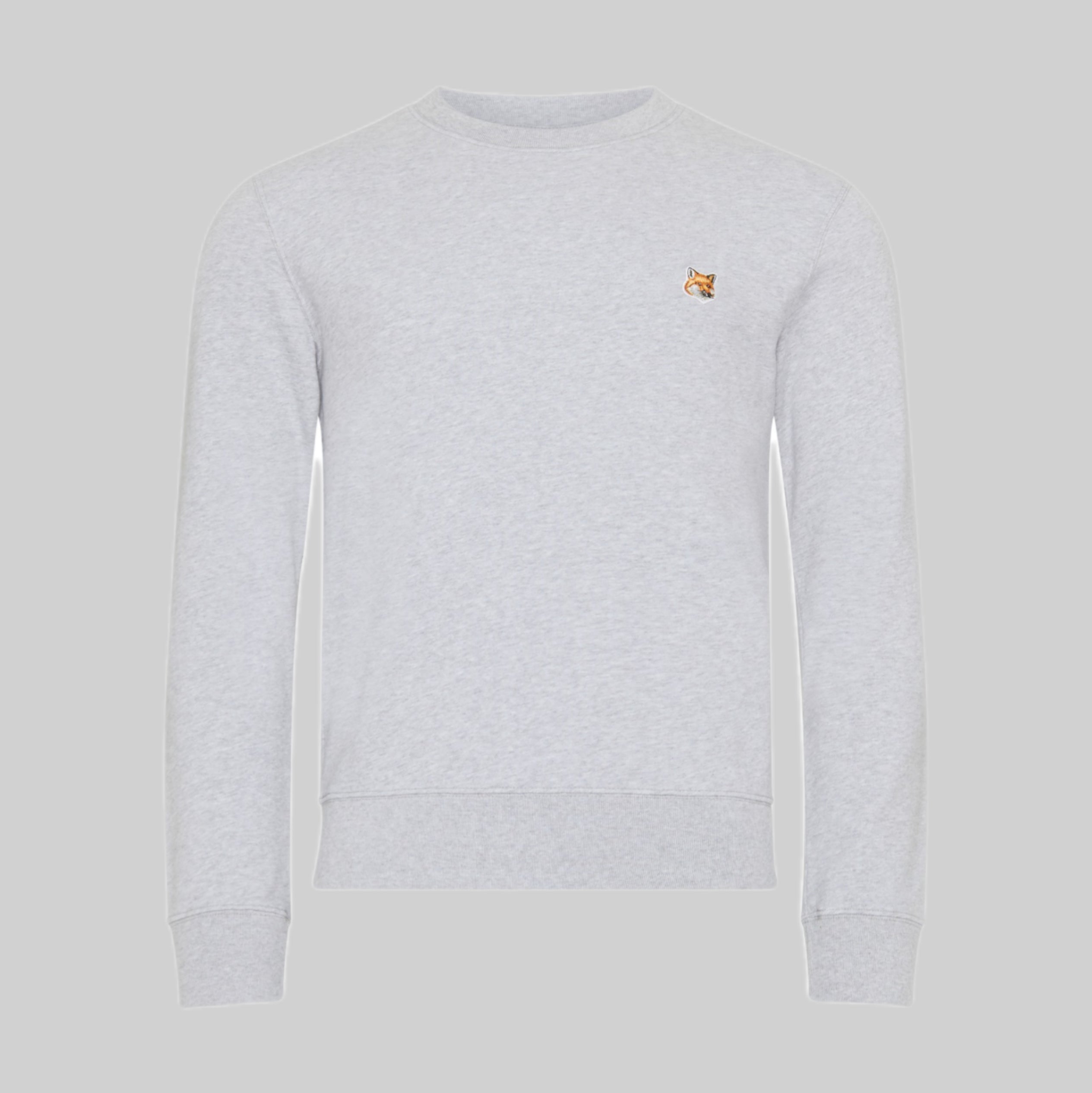 MAISON KITSUNE sweater, men, gray, frontsdie