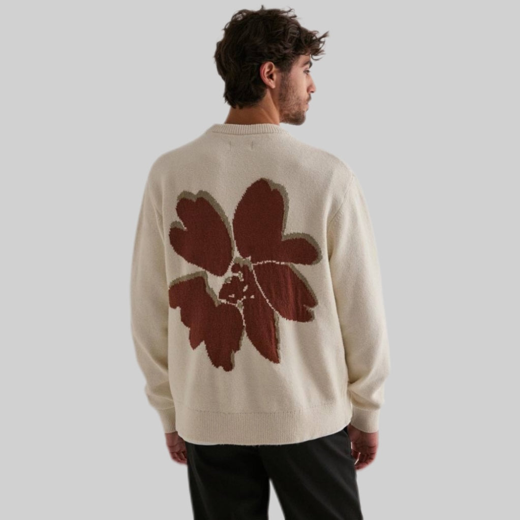 JORFARO JACQUARD KNIT CREW NECK SWEATER - CLASSIC STYLE