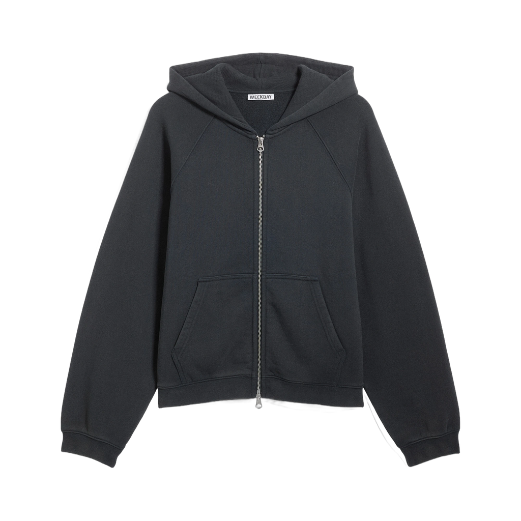 Weekday Relaxed Raglan Zip Hoodie