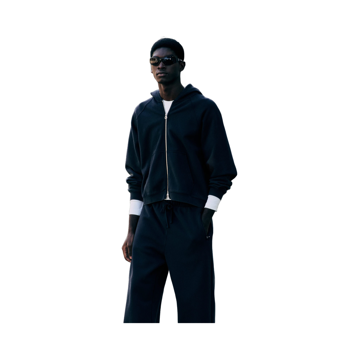 Weekday Relaxed Raglan Zip Hoodie