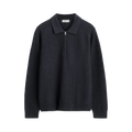 COS Panelled Boiled Wool Half-Zip Polo Jumper
