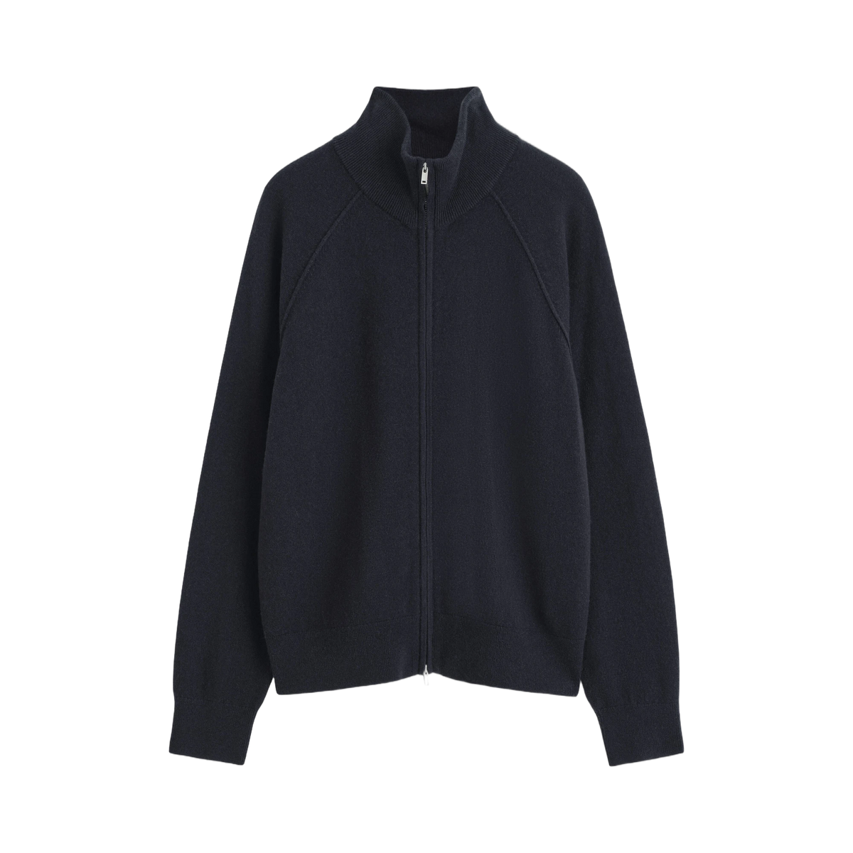 COS Cashmere Funnel-Neck Zip-Up Cardigan