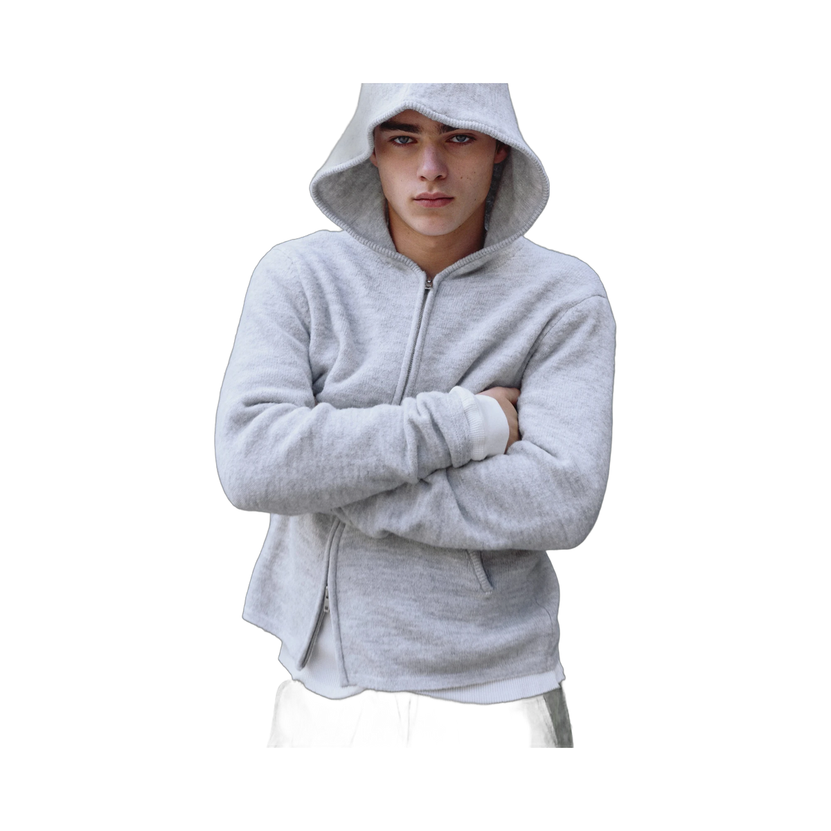 Weekday Relaxed Knitted Zip Hoodie