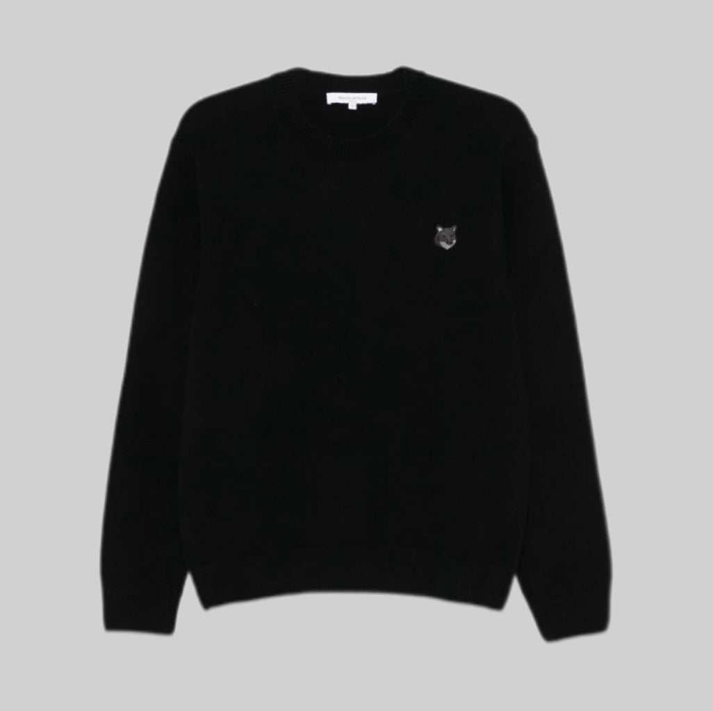 Fox-Motif Wool Sweater