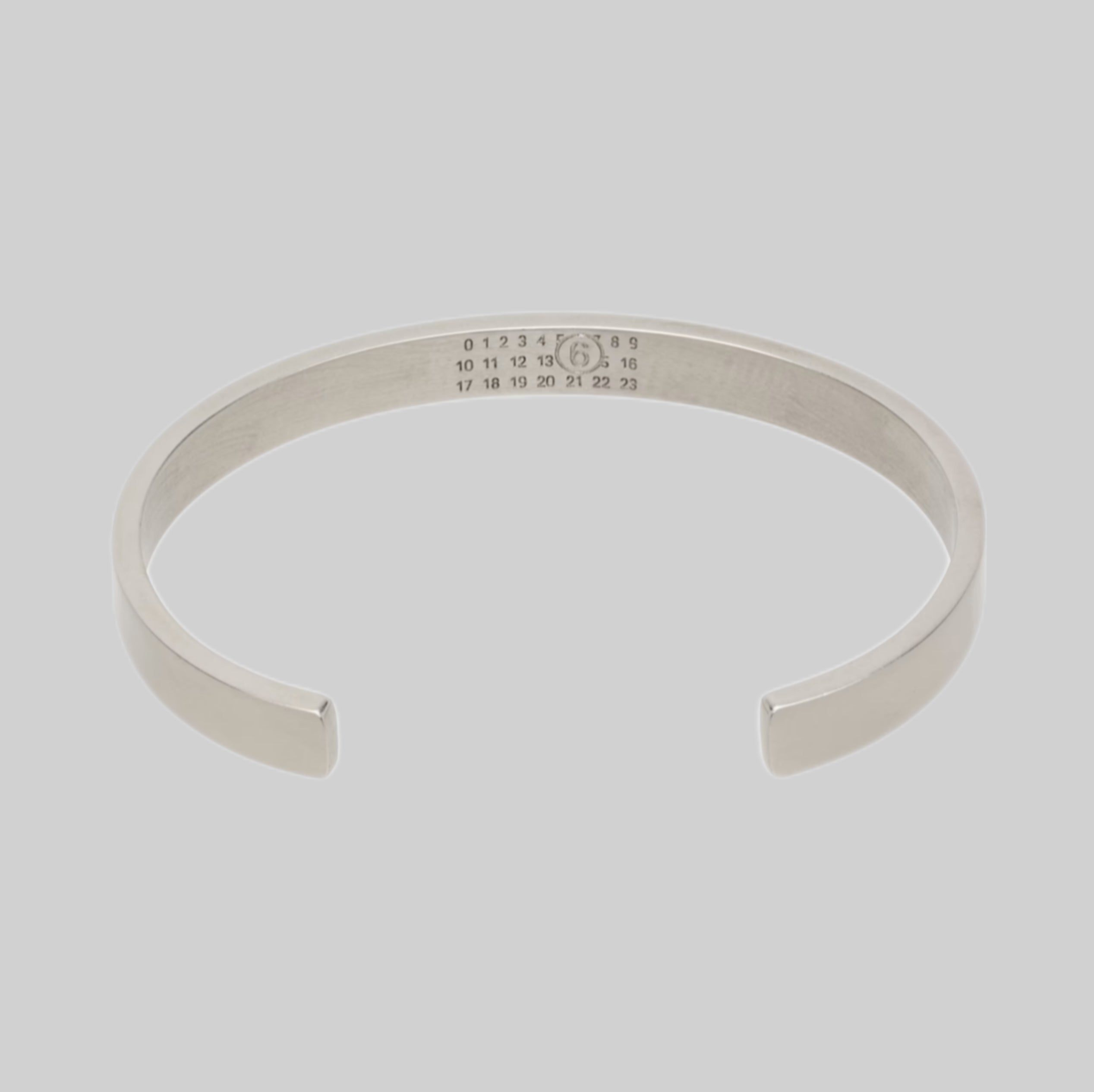 Silver Numeric Cuff Bracelet