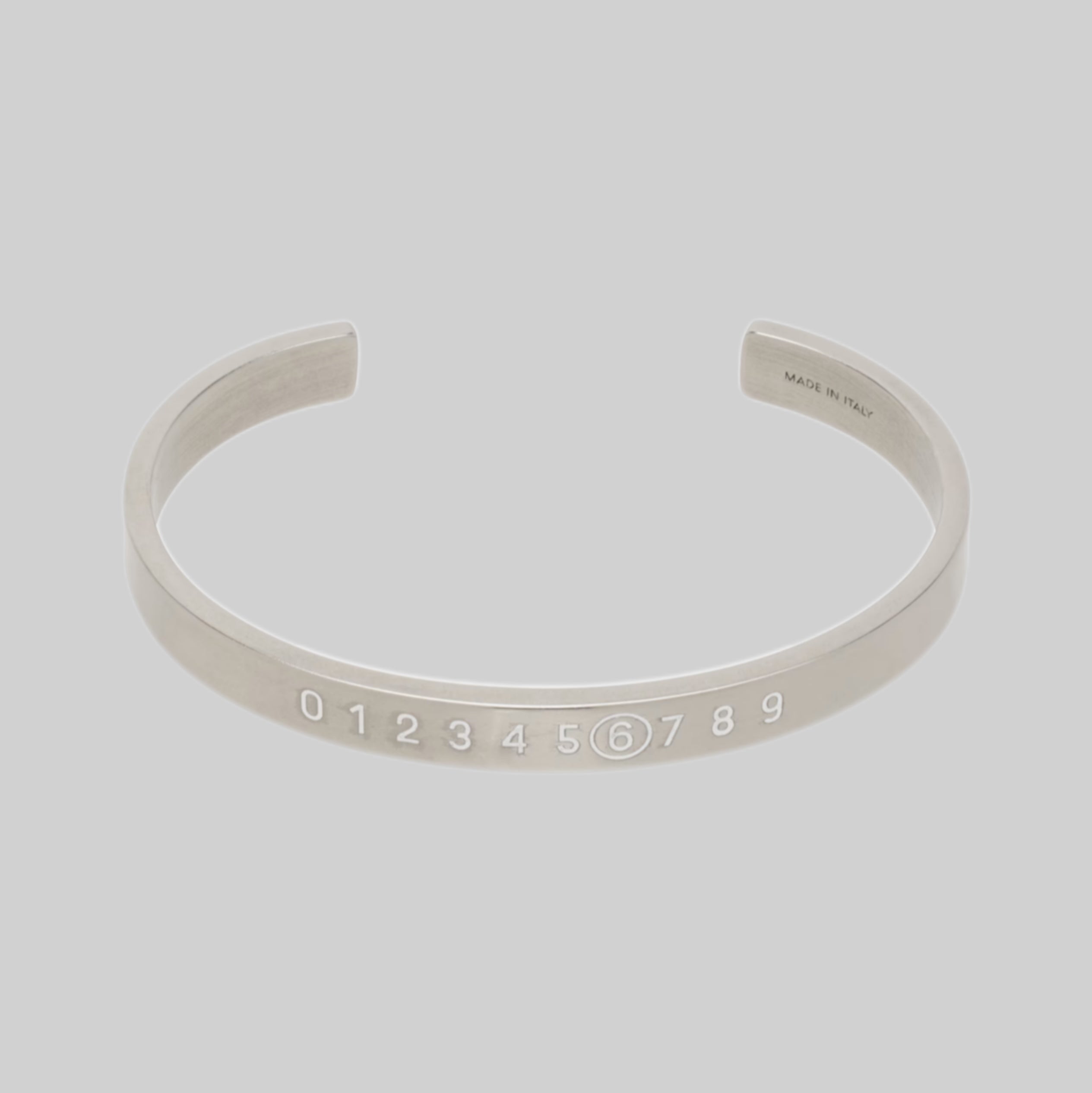 Silver Numeric Cuff Bracelet