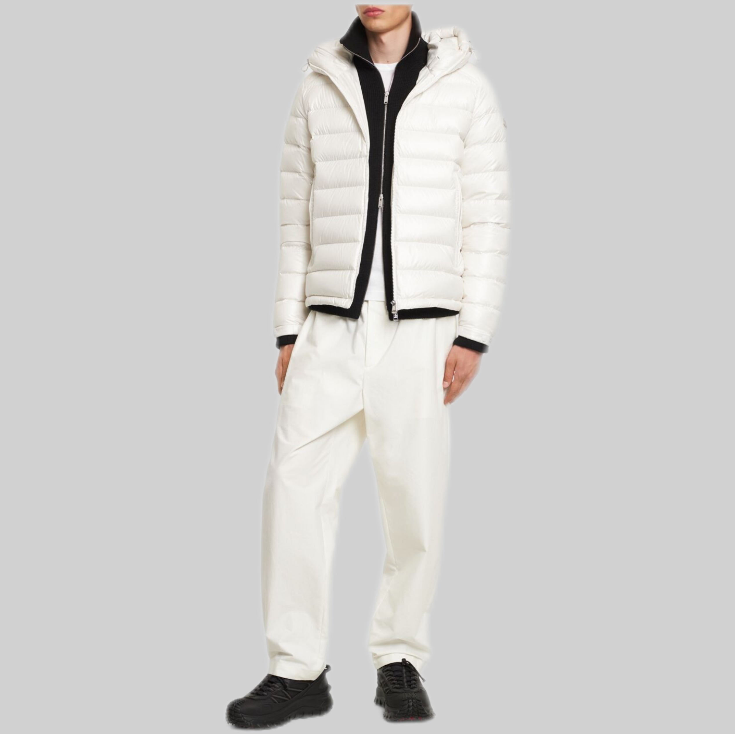 Besines Lightweight Tech Down Jacket in White