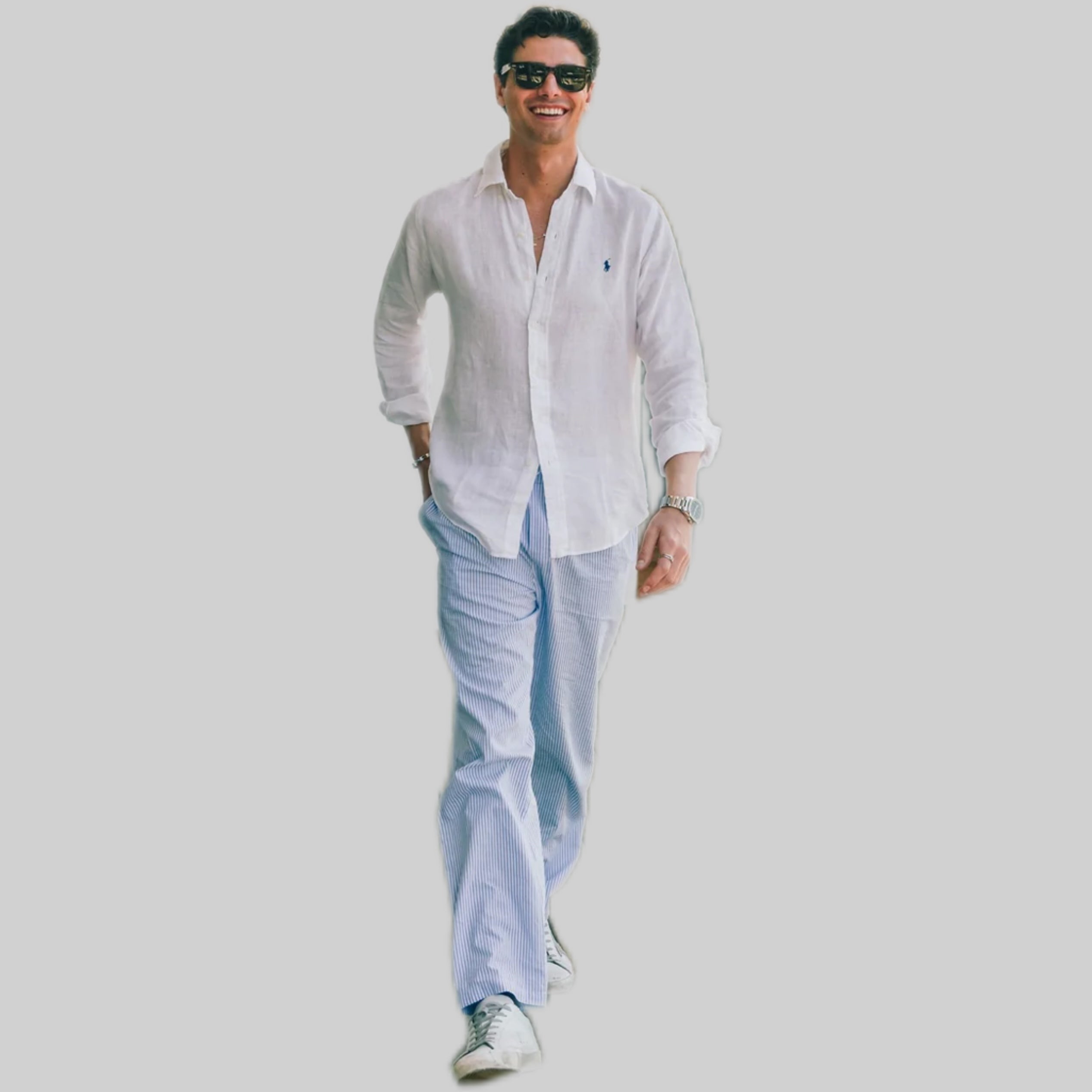 Striped Pants – 100% Cotton Everyday Trousers
