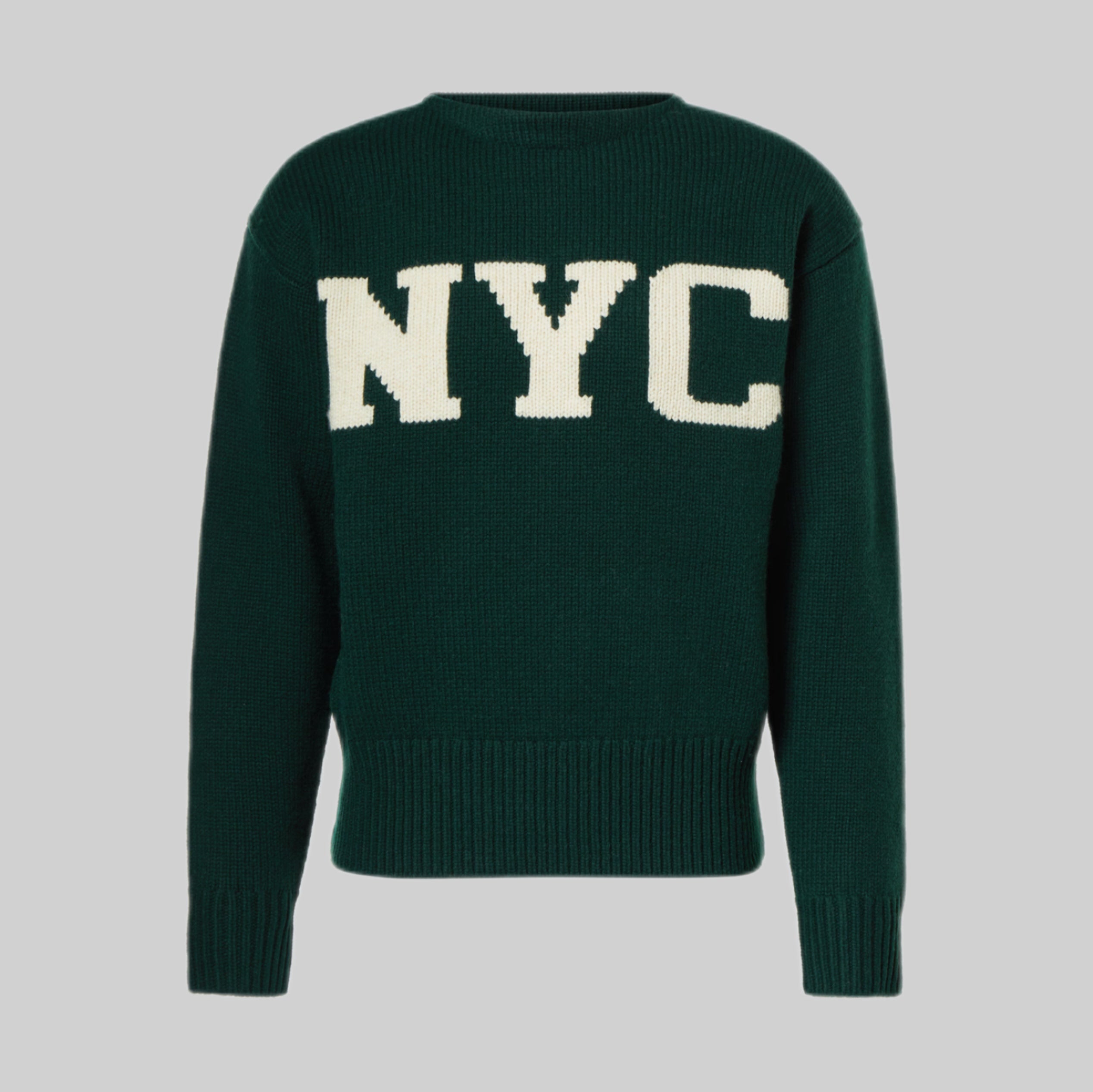 LOGO WOOL-BLEND SWEATER - GREEN COMBO