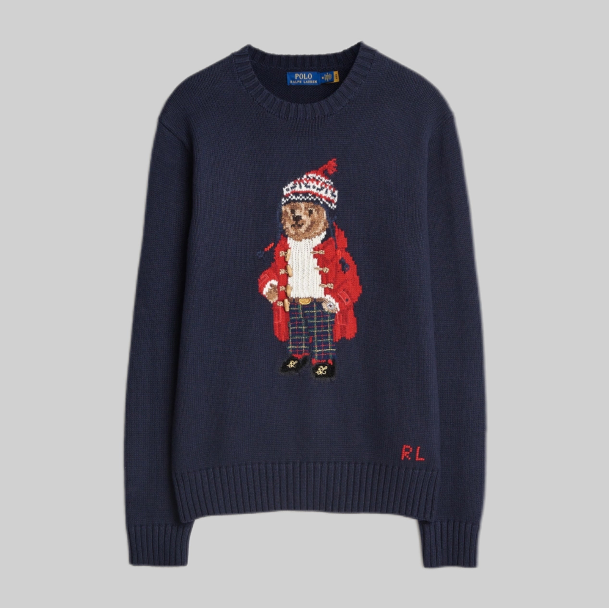 Holiday Bear Sweater Rl Navy