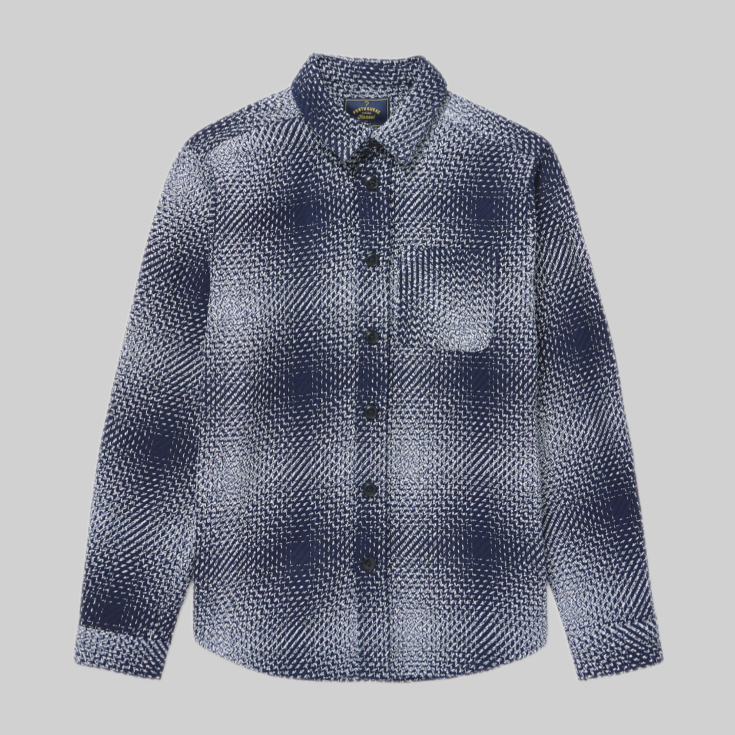 Middle Cotton-Jacquard Overshirt - Blue