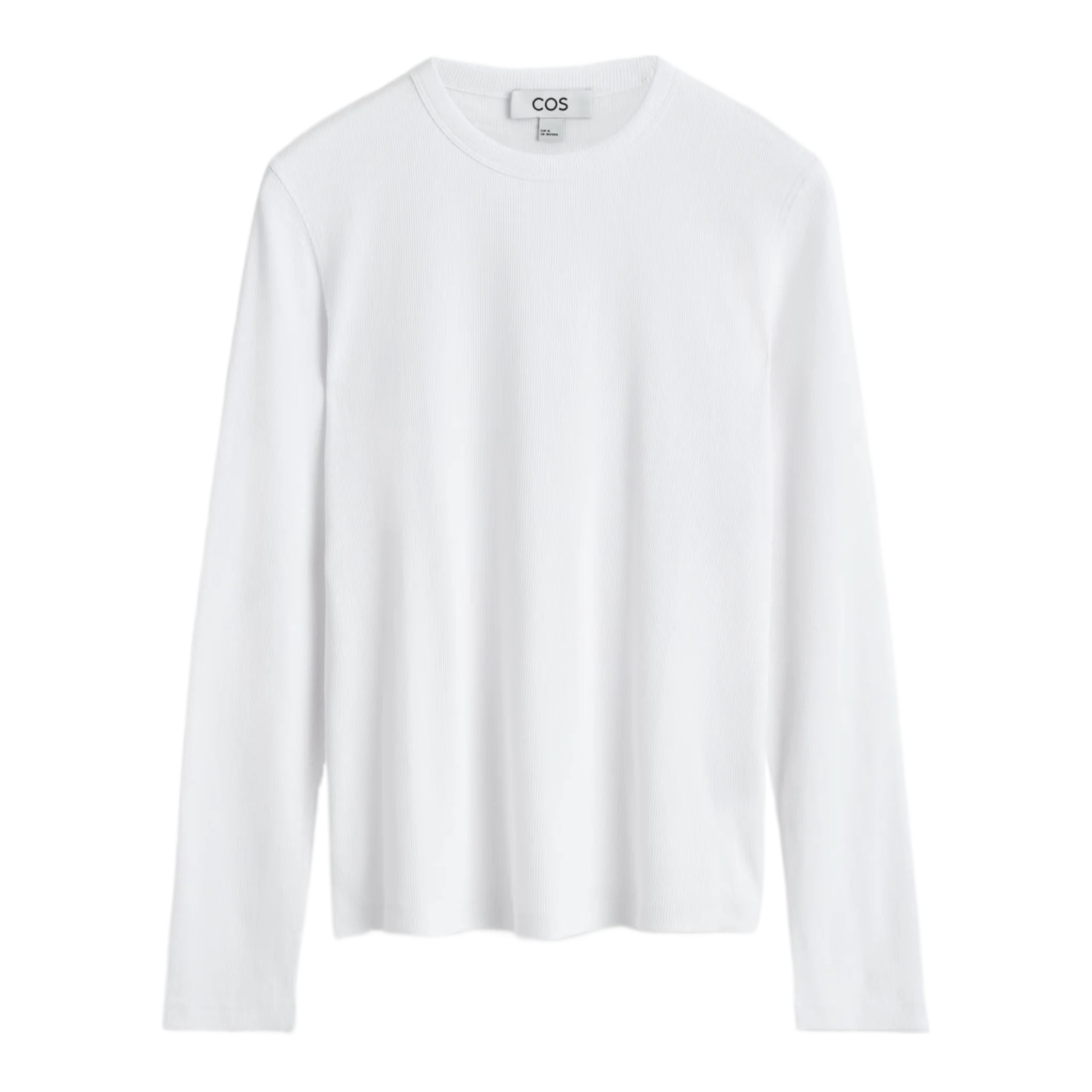 SLIM RIBBED COTTON LONG-SLEEVED T-SHIRT
