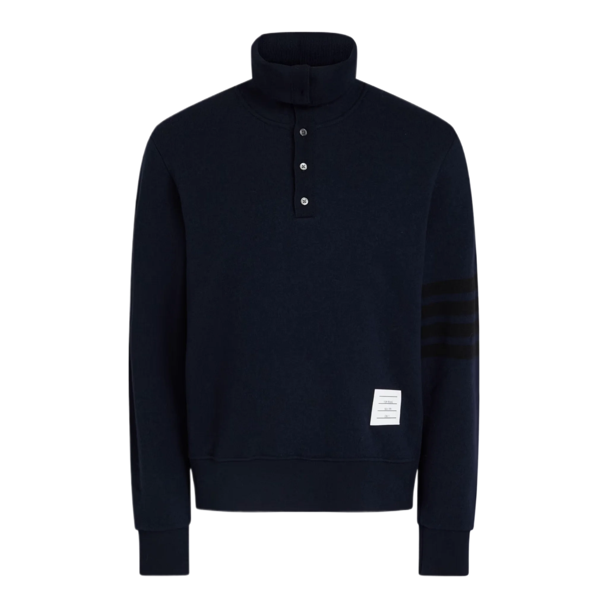 Striped wool turtleneck sweater